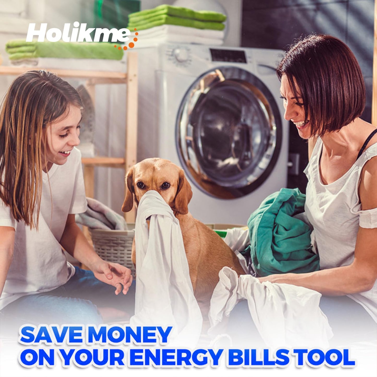 Holikme Dryer Vent Cleaner Kit, Dryer Cleaning Tools, Include Dryer Vent Brush, Omnidirectional Blue Dryer Lint Vacuum Attachment, Dryer Lint Trap Brush, Vacuum & Dryer Adapters