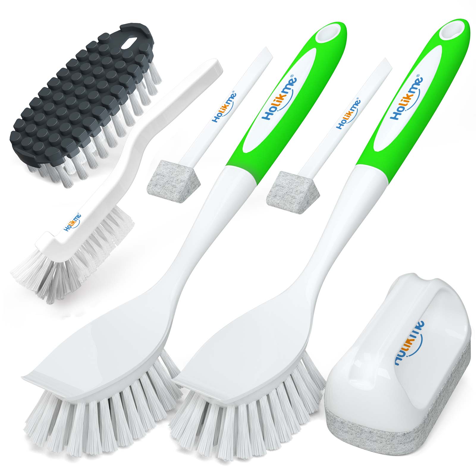 Holikme 7 Pack Kitchen Cleaning Brush Set, Dish Brush for Cleaning
