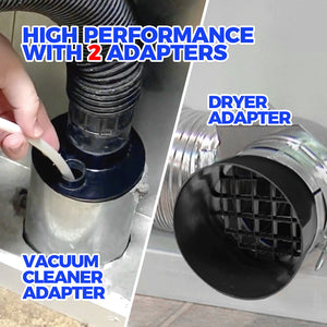 Holikme 11 Pieces Dryer Vent Cleaner Kit 30 Feet Dryer Cleaning Tools, Include Dryer Vent Brush, Omnidirectional Blue Dryer Lint Vacuum Attachment, Dryer Lint Trap Brush, Vacuum & Dryer Adapters